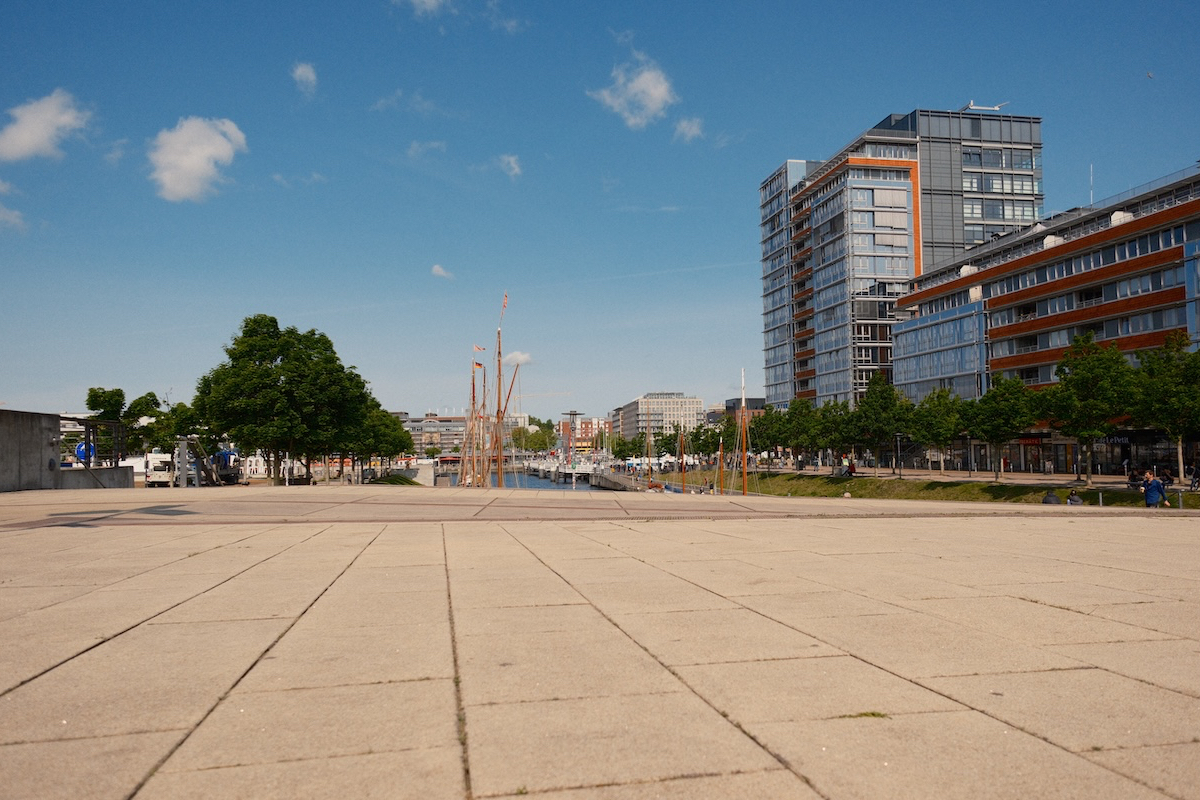Ernst-Busch-Platz and Germaniahafen in Kiel