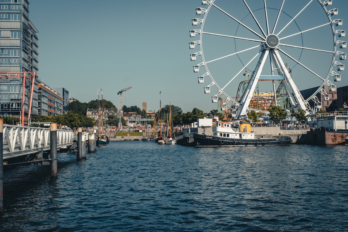 View of Kiel's east bank